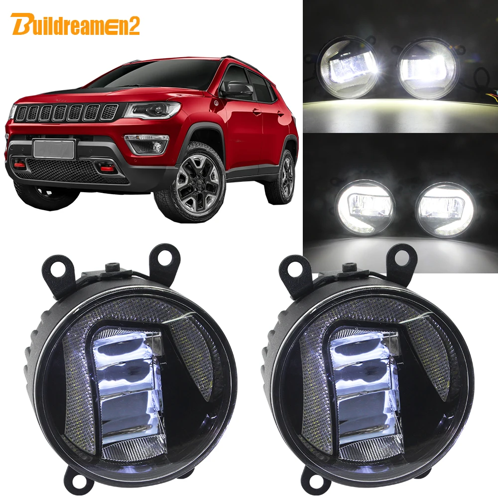Buildreamen2 стайлинга автомобилей H11 светодиодный проектор противотуманной фары + DRL