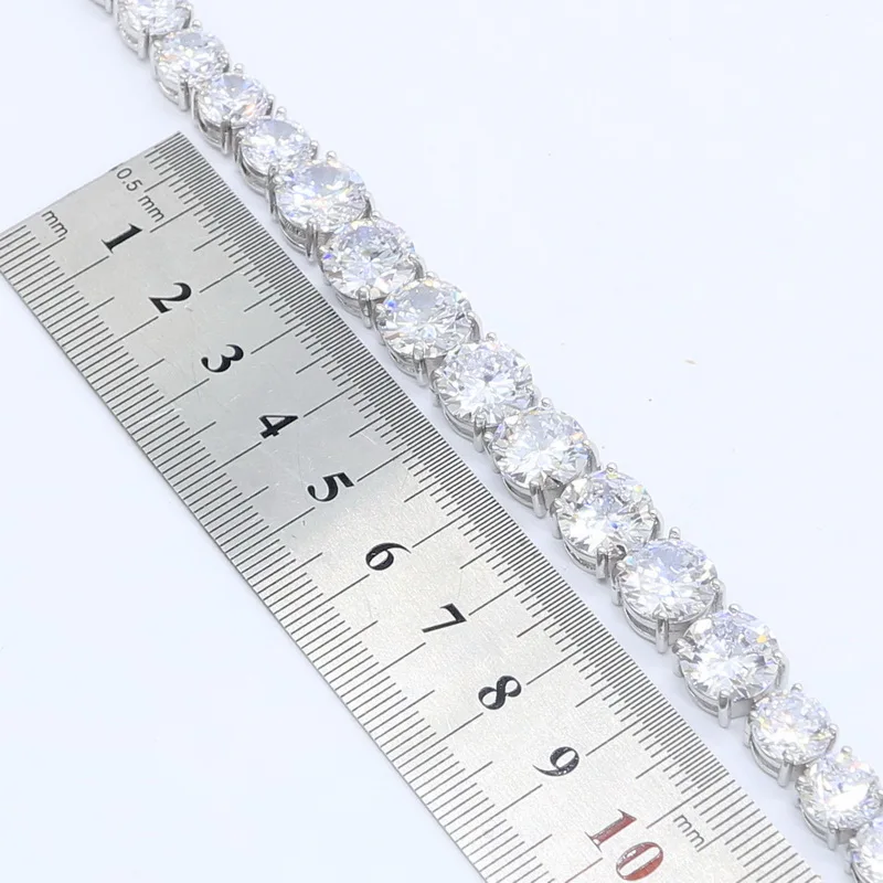 Классический серебристый цвет ожерелье для женщин Круглый Белый Циркон