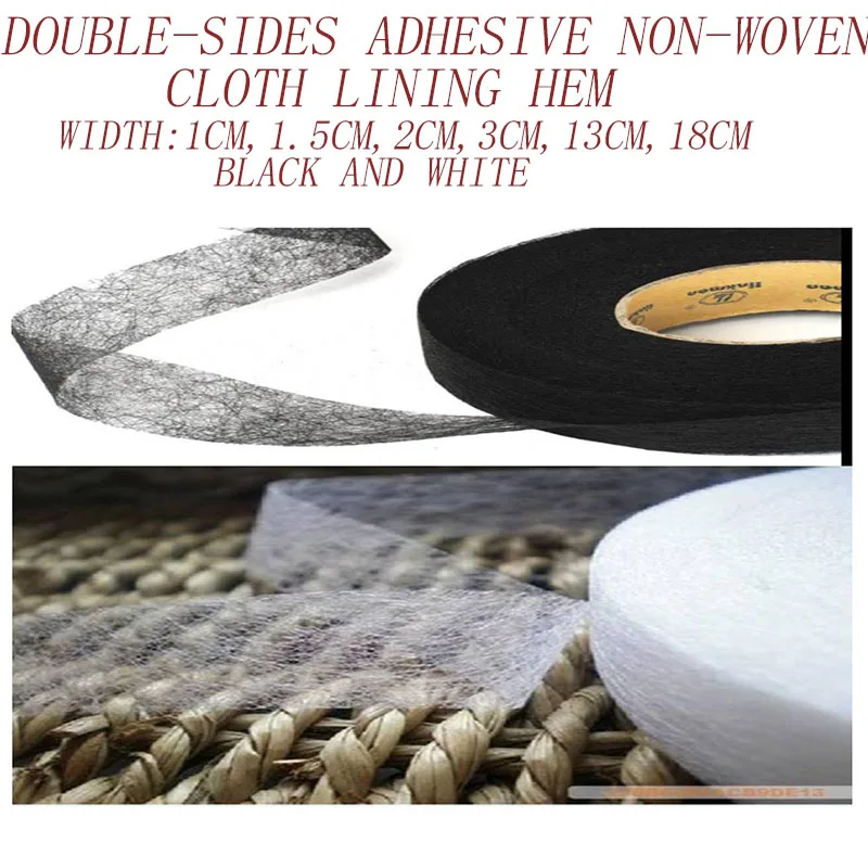 1 3 рулона 80 ярдов/рулон белый черный двойной клей тонкая Нетканая ткань