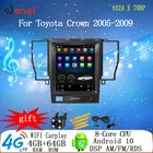 9,7 дюймов Tesla Стиль автомобиля Android DVD навигатор мультимедийное радио плеер с составной детали спирального кабели для Тойота Crown 2005-2009 GPS видео DSP вертикальный Экран