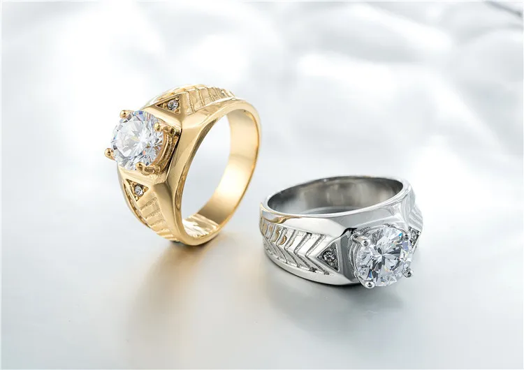 

Wholesale Fine JewelryJewelry Rings Titanium Steel Zircon Wedding Lover Finger Ring For Men And Women Party Gifts Free Shipping