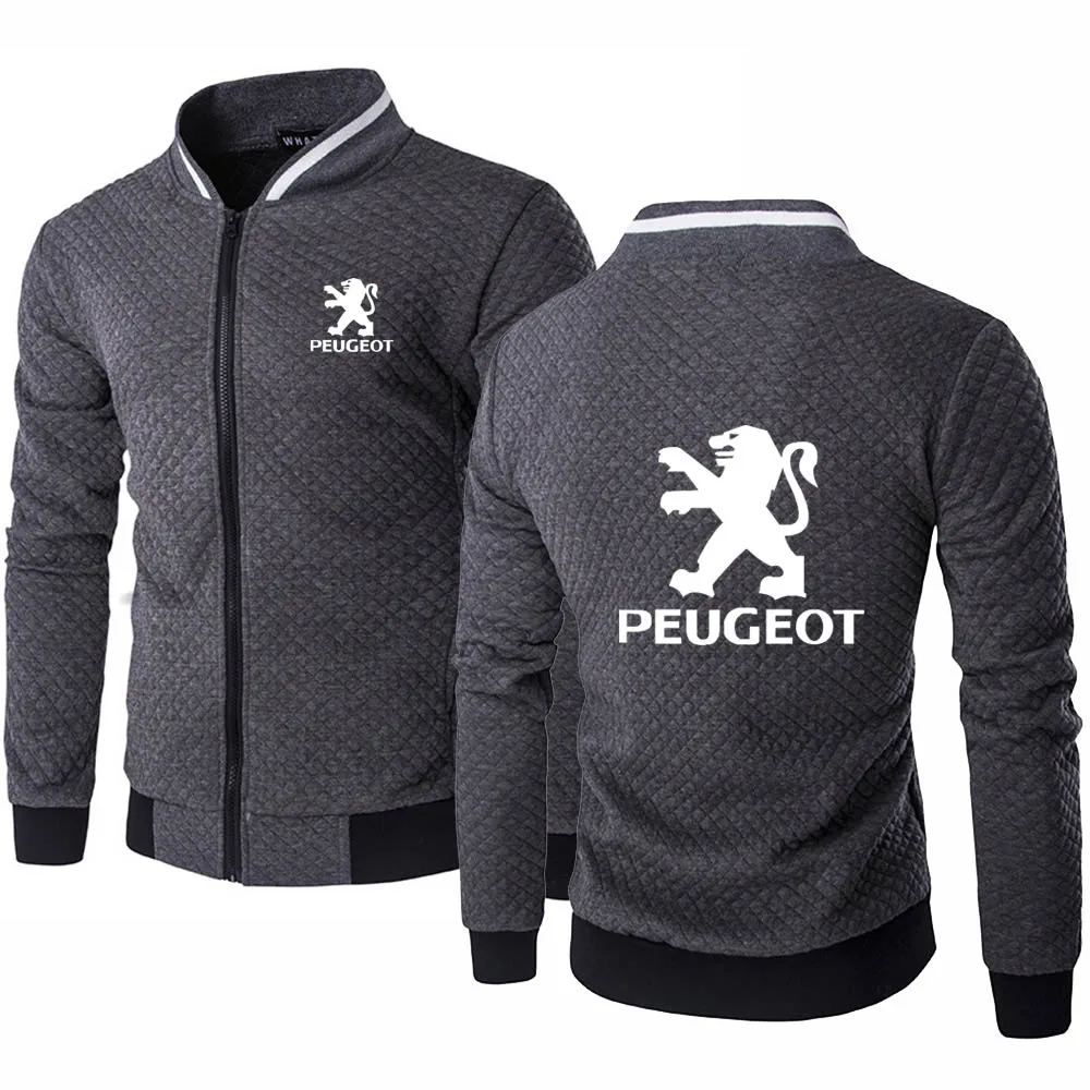 

Spring Autumn Men's baseball jacket men Peugeot Car Logo Mens Jacket High Quality Cotton Men's baseball jacket Sweatshirts