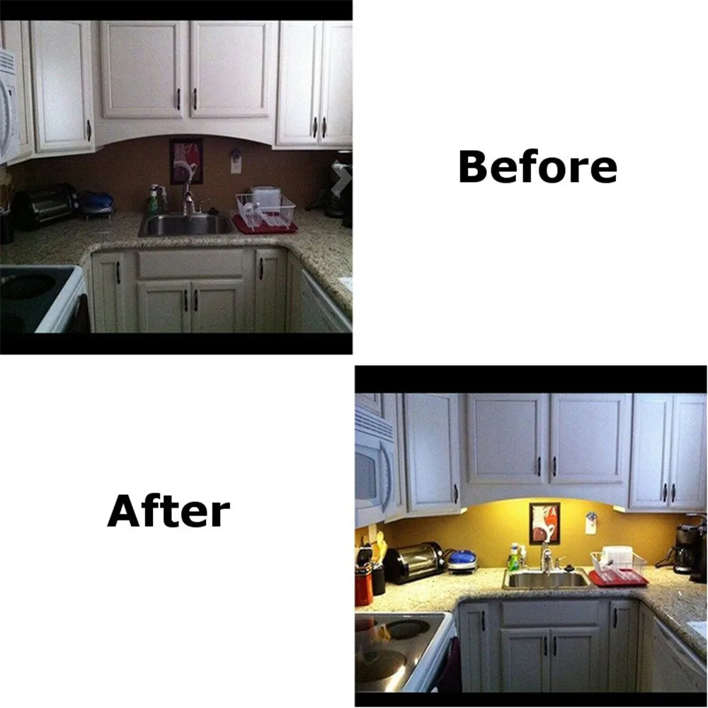 4pcs 50cm led under cabinet lighting dc12v kitchen light 1000lm led rigid strip light for bedroom closet counter desk lighting free global shipping