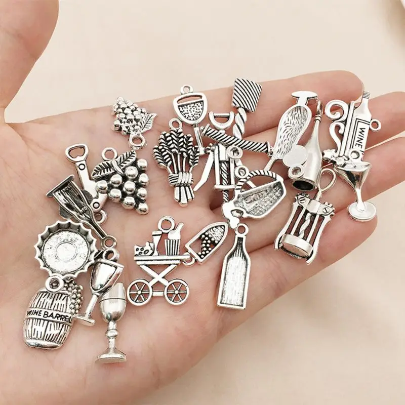 63 шт. смешанные античные бокалы для вина виноградный коктейльный открывалка