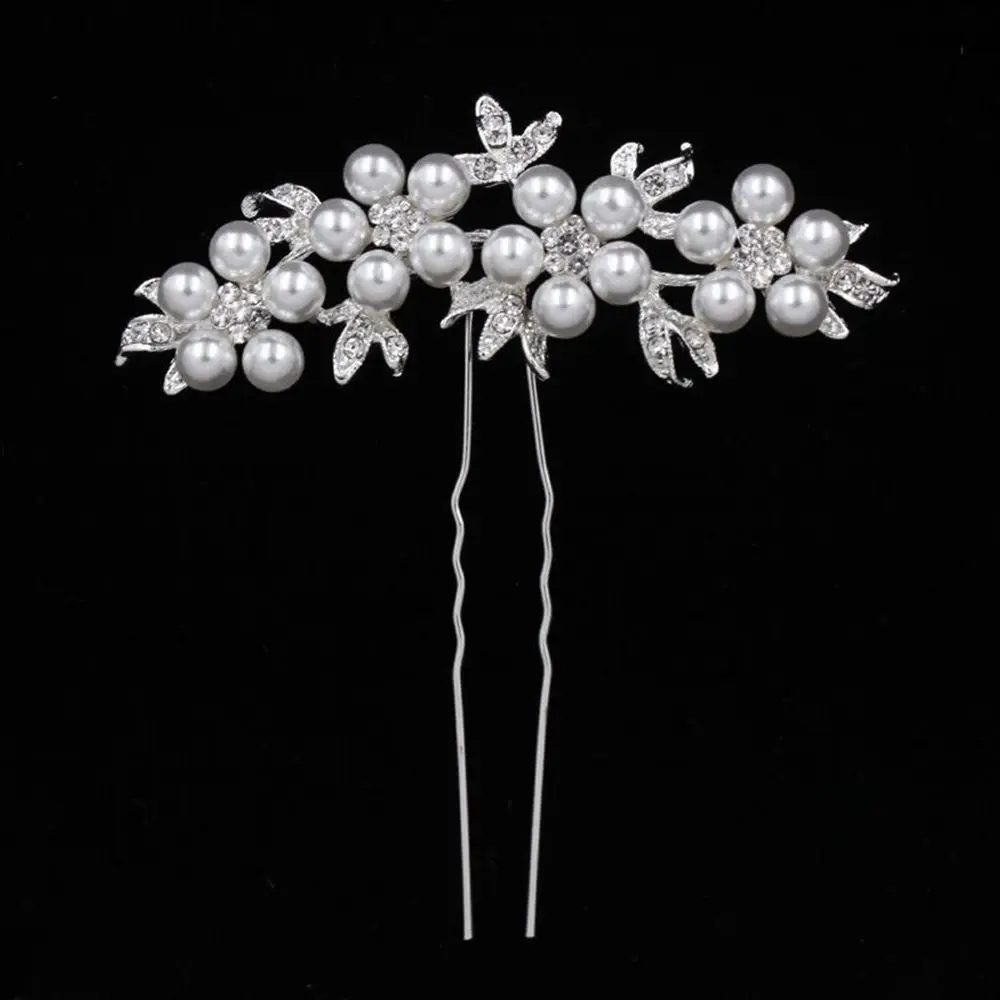 1 шт. Лидер продаж свадебная заколка для волос невесты с кристаллами и жемчугом