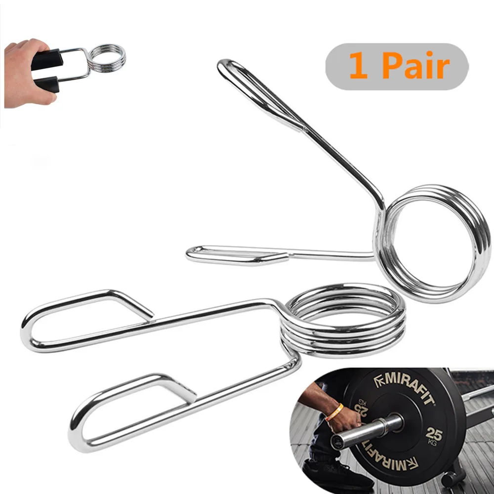 

Пара зажимов для штанги, зажимы, воротники для гантелей, пружинные замки 1 дюйм и 2 дюйма