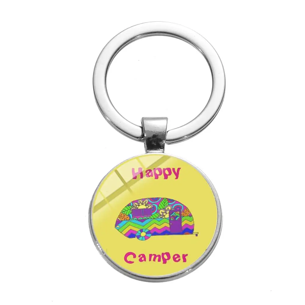 Счастливый брелок для ключей в тематике кемпера забавный мобильный дорожный
