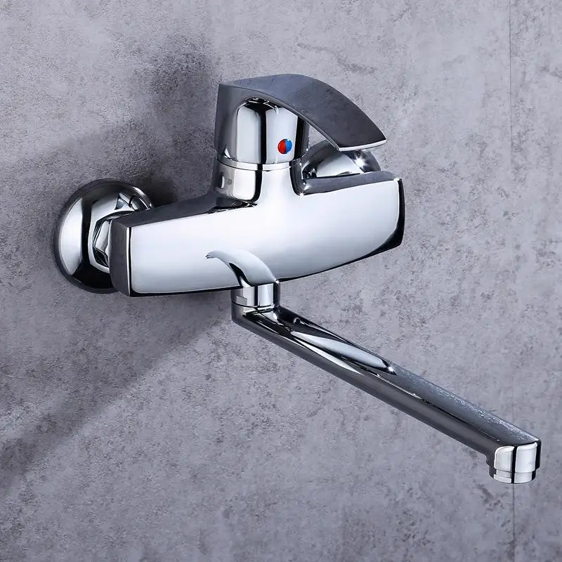 Смеситель кухонный настенный с креплением на раковину|Смесители для ванны| |