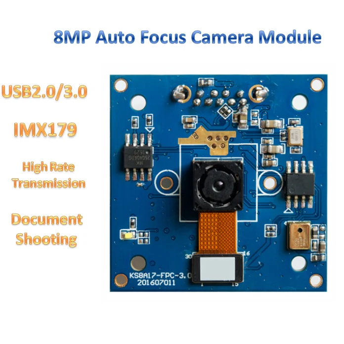 Высокоскоростной модуль камеры Sony Imx179 Sensor 8MP с автофокусом USB3.0|Камеры