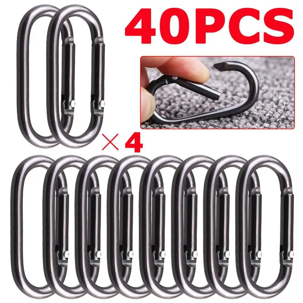 

10/20/40pcs Hanging Buckle Carabiner Wireless Earphone Buckle Bag Buckle Water Bottle Hook For Camping Fishing Hiking Traveling
