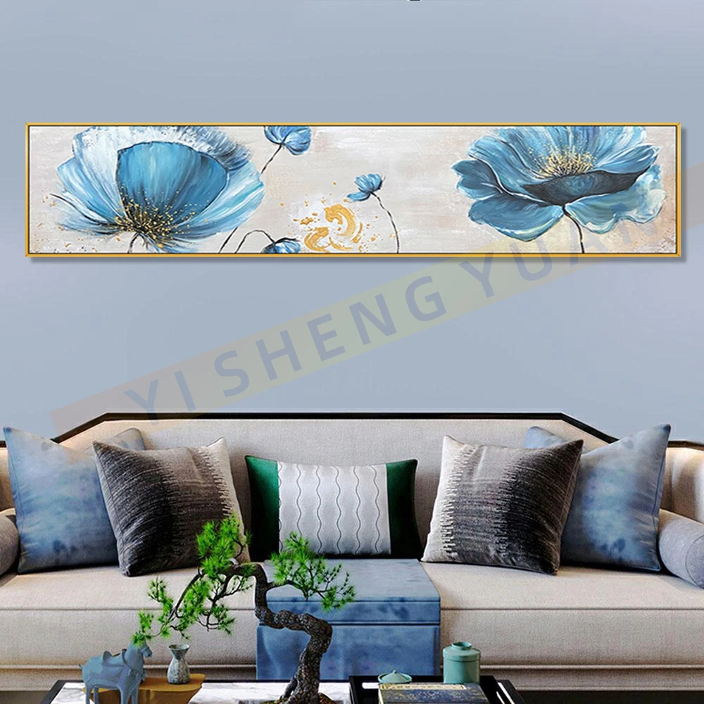 

Latest Abstract Knife Flower Modern Textured Oil Painting 100% Hand Painted Canvas Wall Pictures Art For Living Room Decoration