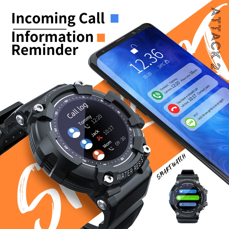 

LOKMAT ATTACK2 Smart Sport Watch Smart Watch Heart Rate Blood Pressure Monitor Waterproof Man Fashion Bracelet Fitness Tracker