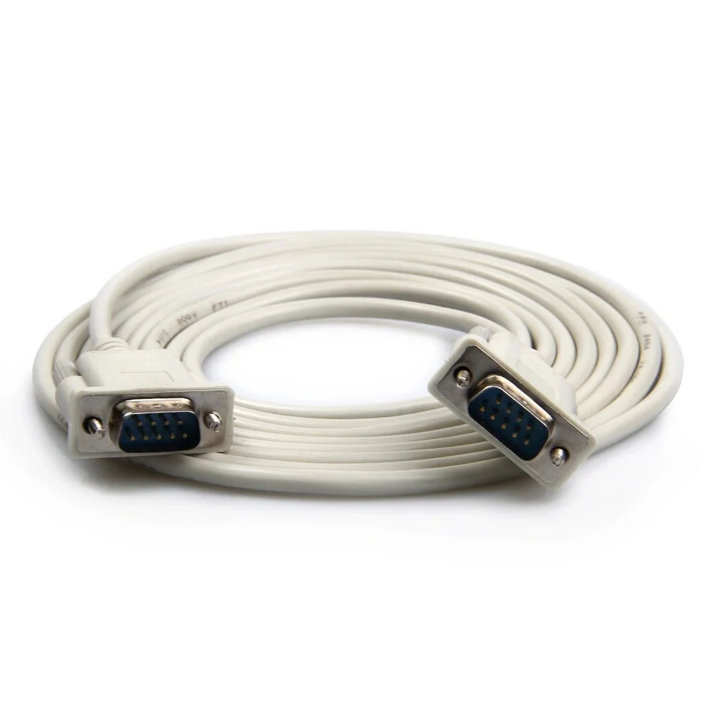 

2Pcs 1.5/3/5m RS232 DB9 9Pin Serial Male to Male COM Port Data Converter Cable