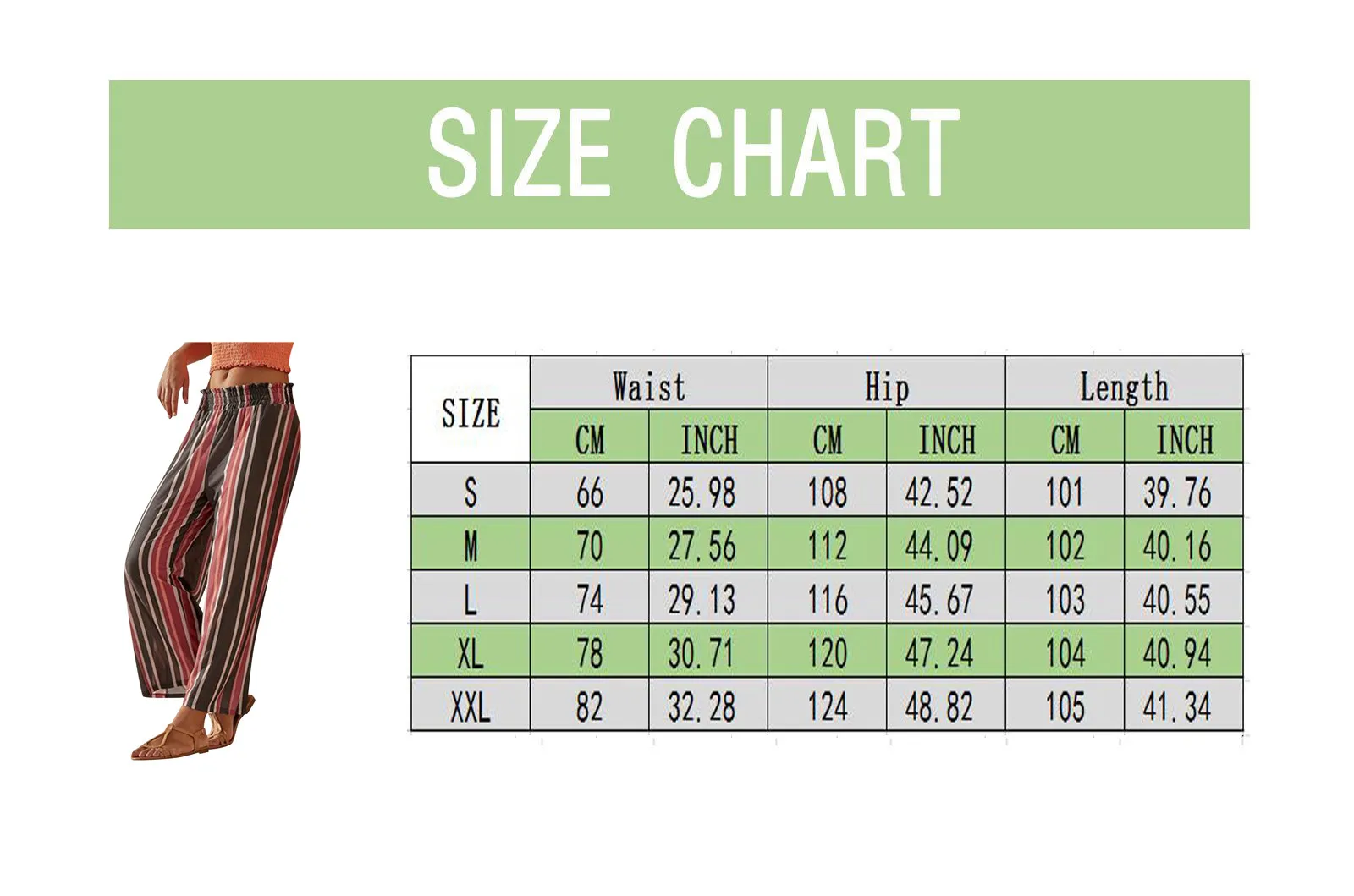 

Fashion women's pants Pantalones De Mujer beach elastic waist striped casual trousers Bohemia beach pocket pants