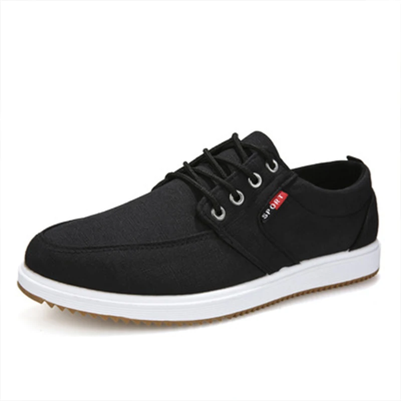 

2021New Canvas Men Vulcanize Shoes Fashion Classic Casual Shoes Men Comfortable Lace Up Flats Male Lightweight Breathable