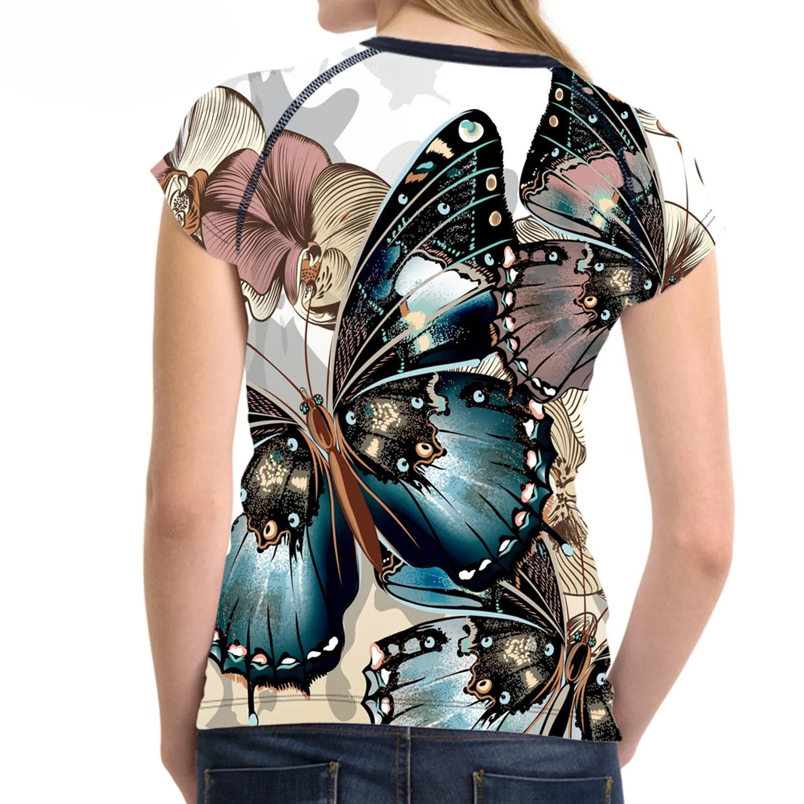 Футболка с 3d-рисунком животных летняя футболка коротким рукавом и круглым