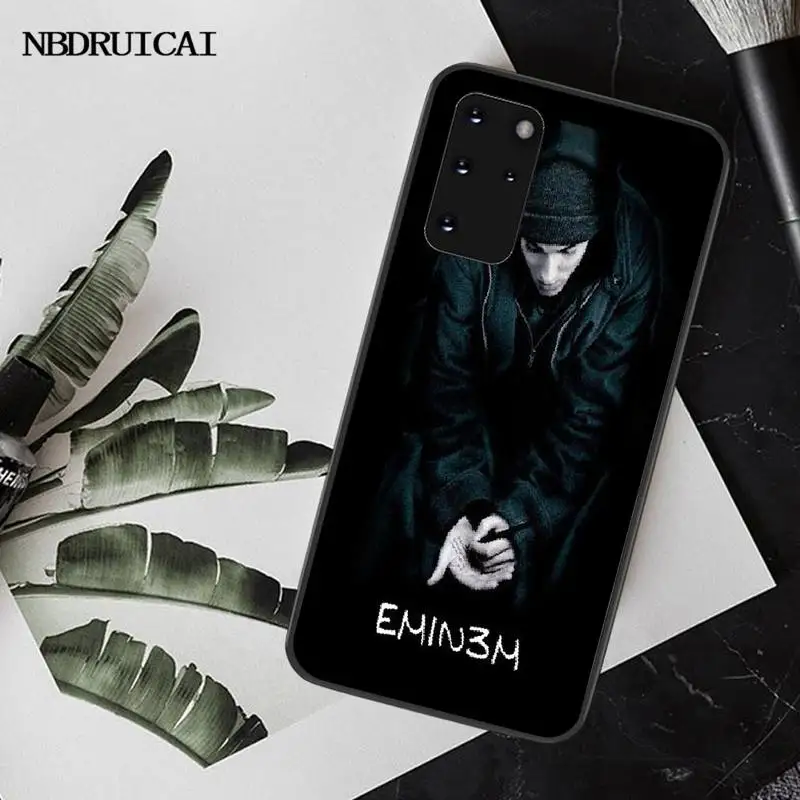 PENGHUWAN Rap singer Eminem ТПУ черный чехол для телефона Корпус Samsung S20 plus Ultra S6 S7 edge S8 S9 S10