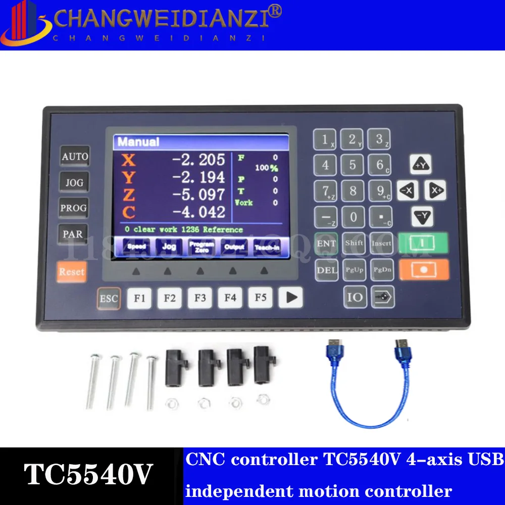 Контроллер с ЧПУ TC5540V 4-осевой USB независимый контроллер движения ЖК-дисплей