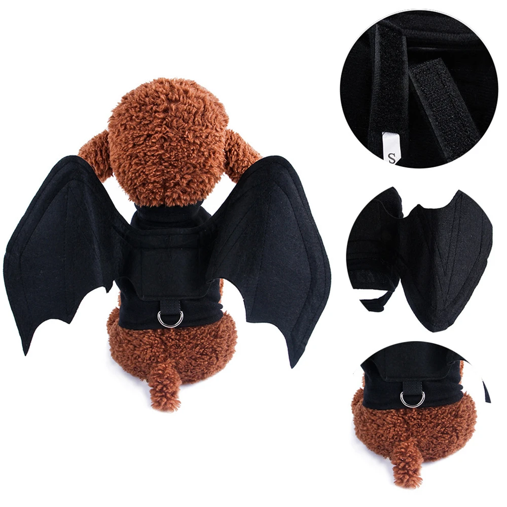 Dog Halloween Pet Clothes Bat Wings Cat Chest Strap For Medium Small Harnesses Fabric Vest Dogs Supplies 4 | Дом и сад