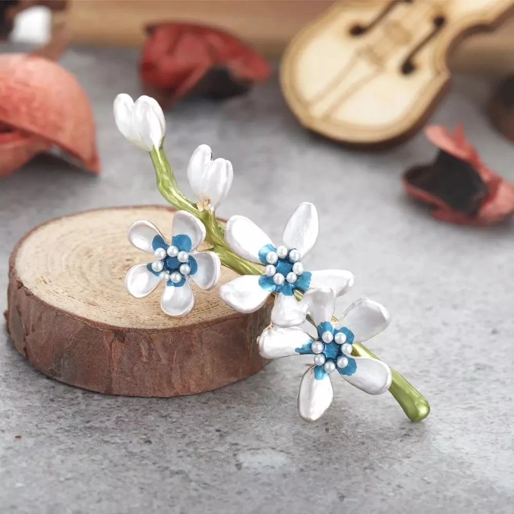 Женская брошь в форме цветка Blucome эмалированная Юбилейный подарок 2019 | Украшения