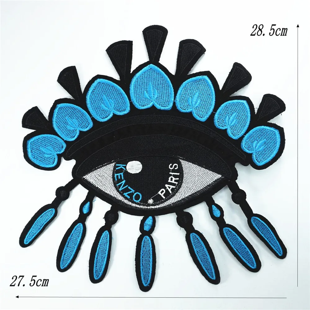 Нашивки для шитья одежды модные вышитые значки с глазами футболка пуховая куртка