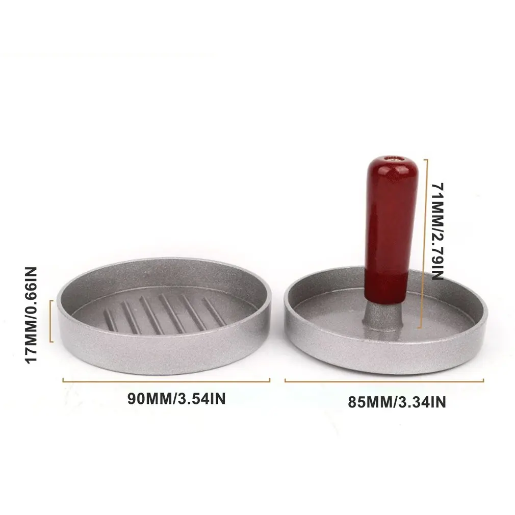 

2021 Round Burger Press Hamburger Meat Mold Aluminum Alloy Hamburger Press Patty Maker Molds Beef Grill Mould Kitchen Meat Tools