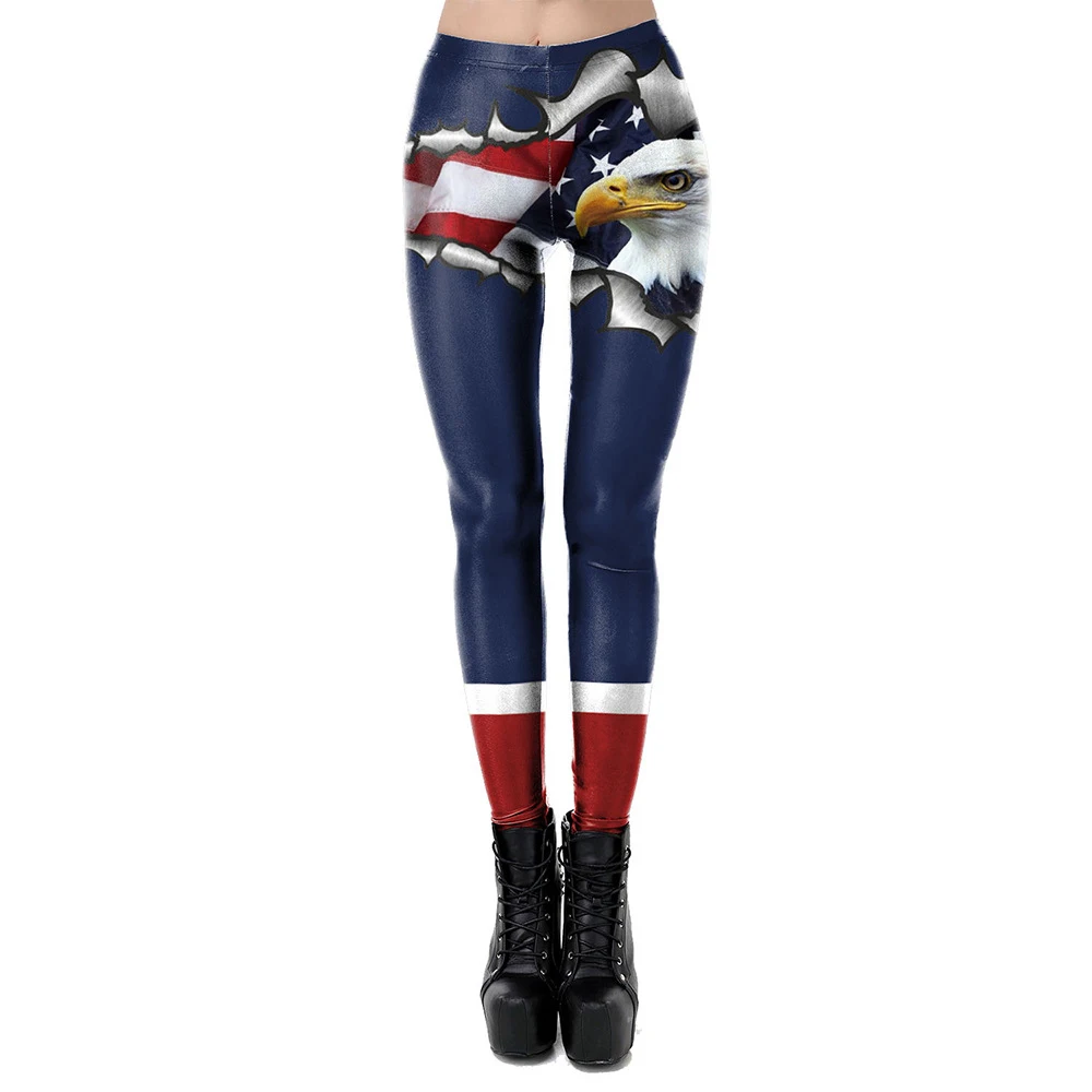

Summer American Flag Leggings Printed Fashion Striped Leggings Ladies Sexy Slim Pants Leggings Independence Day Pants New Style