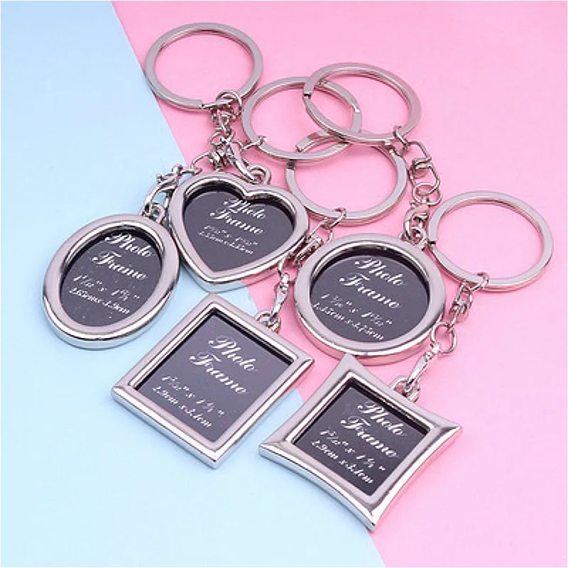 Мини фоторамка из сплава брелок для влюбленных с логотипом домашний декор
