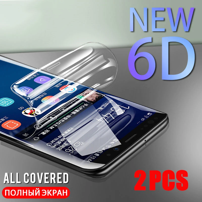 Изогнутая мягкая Гидрогелевая пленка 6D для iPhone 12 11 Pro XS Max XR X 2 шт. защитная экрана 8