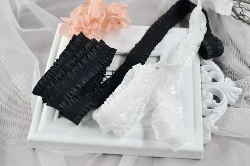 Высококачественное корейское Плиссированное кружево 3 м обрезка грибка