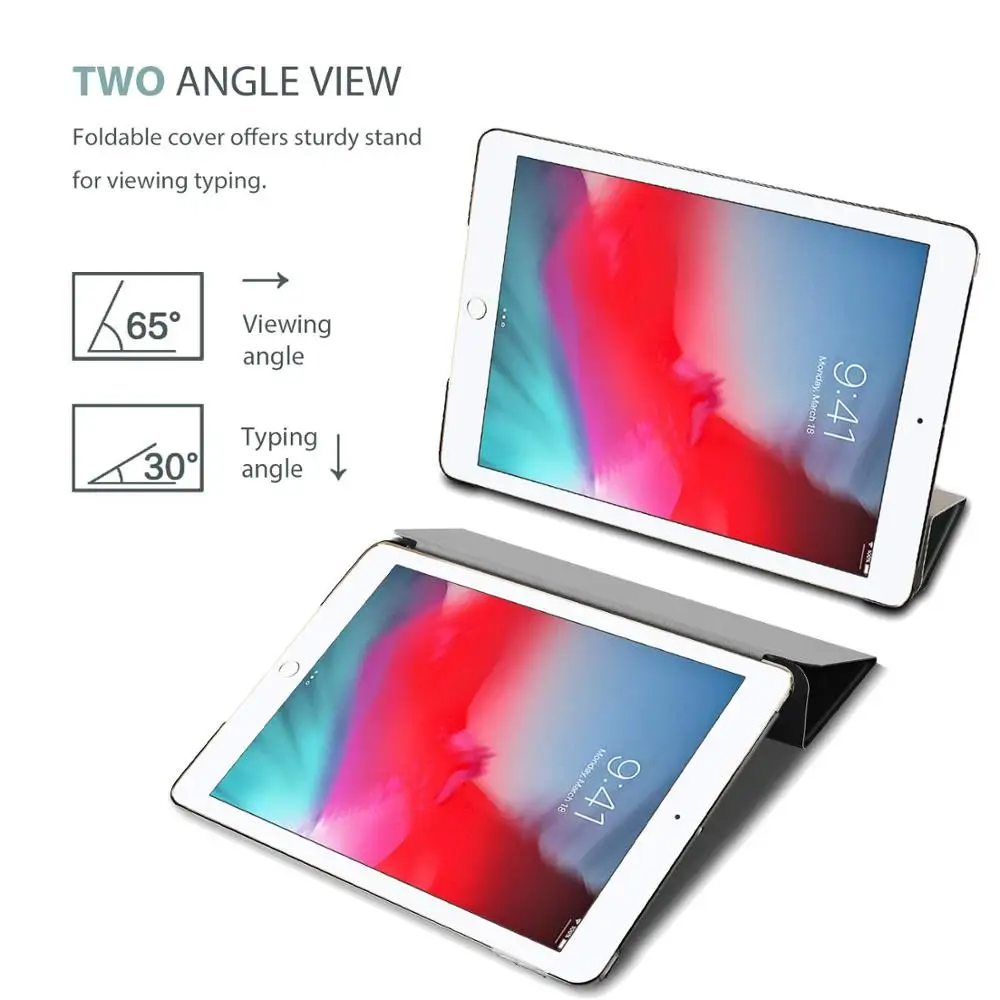 Чехол для iPad Mini 5 2019 держатель карандаша Фолио трехслойная кожа мягкая