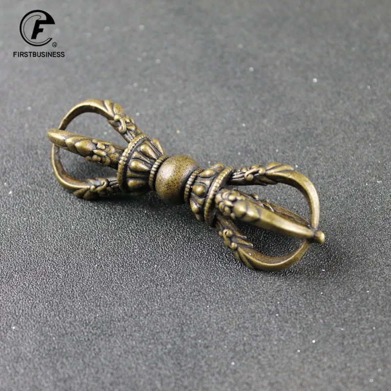 Тибетский буддизм ручной работы старая медь восемь головы дракона мантра Ваджра