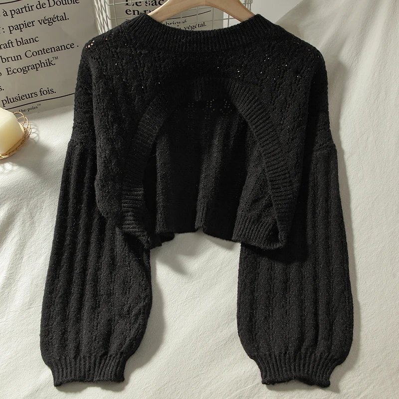 Свободные пуловеры для женщин трикотажные свитера с вырезами и длинным рукавом
