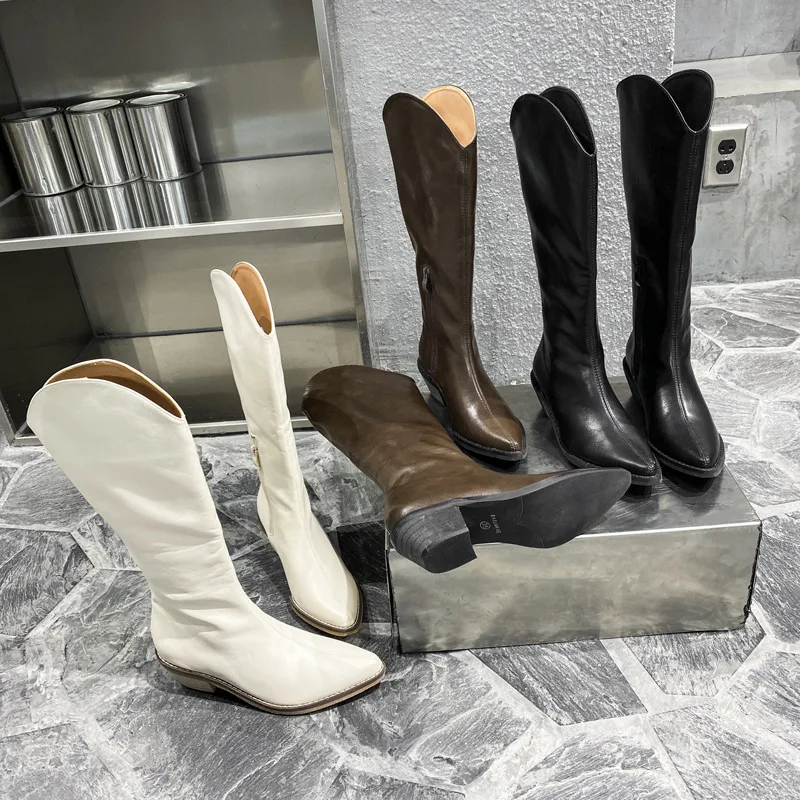 

New Brand Knight Boots Ladies Punk Style Women Chelsea Boots Bota Femenina Winter Warm Botas Chelsea Pointed Locomotive Boot