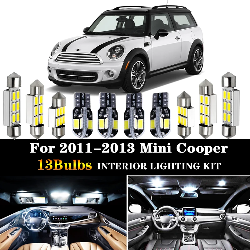 13 шт. без ошибок для 2011 2013 Mini Cooper S базовый Автомобильный светодиодный светильник