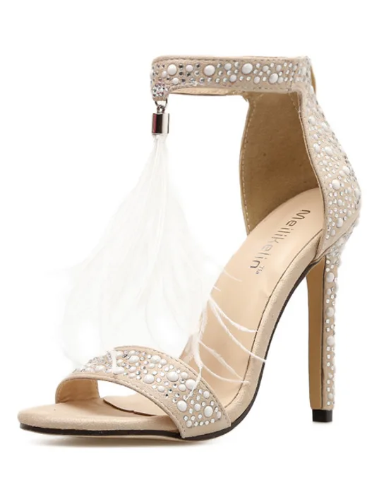 2020 женская свадебная обувь Женские однотонные Цвет Стразы пикантные сандалии