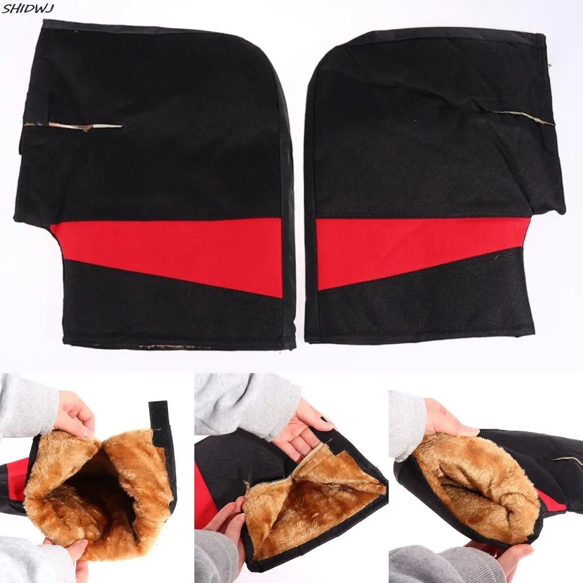 

1Pair Winter Motorcycle Handlebar Gloves Waterproof Windproof Warm Velvet Covers For For Motorcycle Scooter Accessories