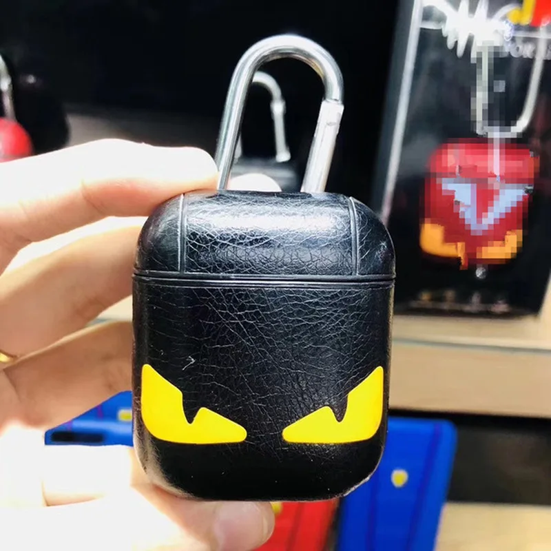 Роскошный брендовый кожаный чехол Devil Eyes для Airpods, защитная Беспроводная bluetooth-гарнитура, аксессуары, коробка для зарядки, сумка для наушников