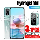 Премиум Экран протектор для Redmi Note 10 5G4G спереди и длинное сзади гидрогель защитный чехол-накладка для Redmi Note 10S Note 10 Pro Max пленка