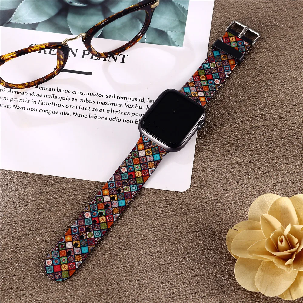 

Ремешок YUKIRIN для наручных часов Maya IMD, модный браслет для apple watch серии SE 7 6 5 4 3 2 1, петля 38 40 41 42 44 45 мм