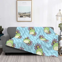 squishmallow frog throw blanket sofa capes hand towels bedspreads on sofas quilt winter very warm picnic sheet korean