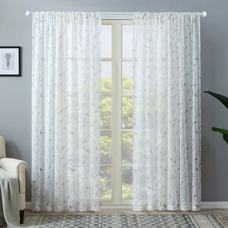 

Yaapeet 1pc Modern Pastoral Blackout Curtain Traditional Chinese Sheer Curtain Brief Window Curtains Elegant Window Drapes