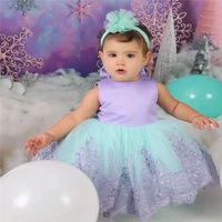cute lilac princess flower girl bow dresses birthday pageant robe de demoiselle first communion