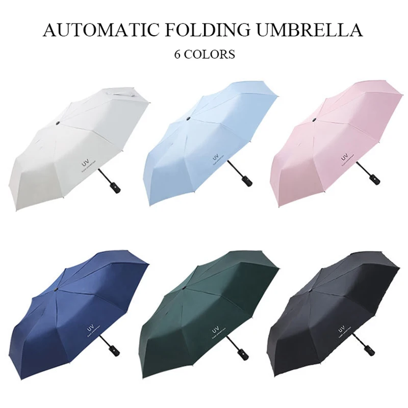 

Автоматический зонт на солнечной батарее, складной ручной Зонт с черным солнечным покрытием и защитой от ультрафиолета