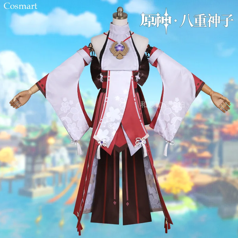 

Милая игровая Униформа Genshin Impact Yae бачжуньшюнь для костюмированной вечеринки на Хэллоуин