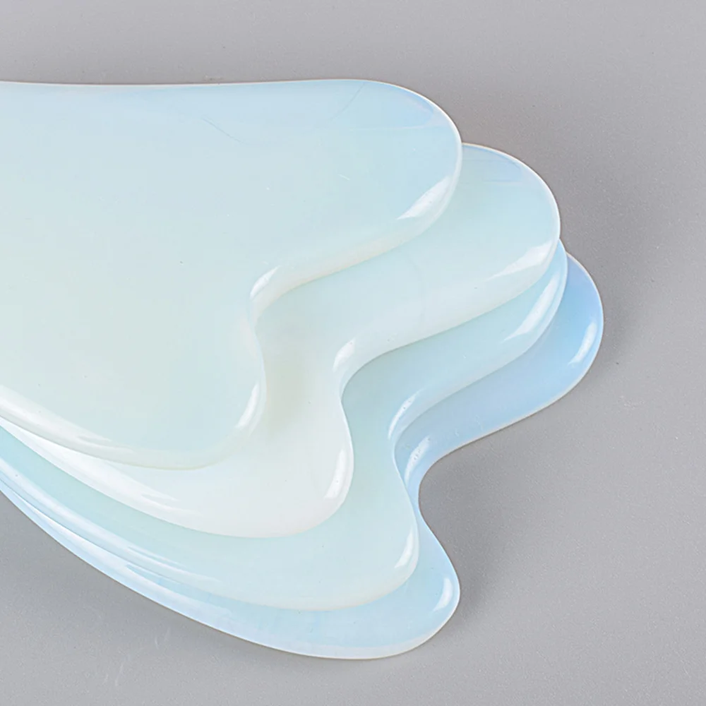 

Guasha Board Opalite Stone Scraper Meridian Massage Tool For Neck Body Pressure Therapy Facial Care Lifting Tool