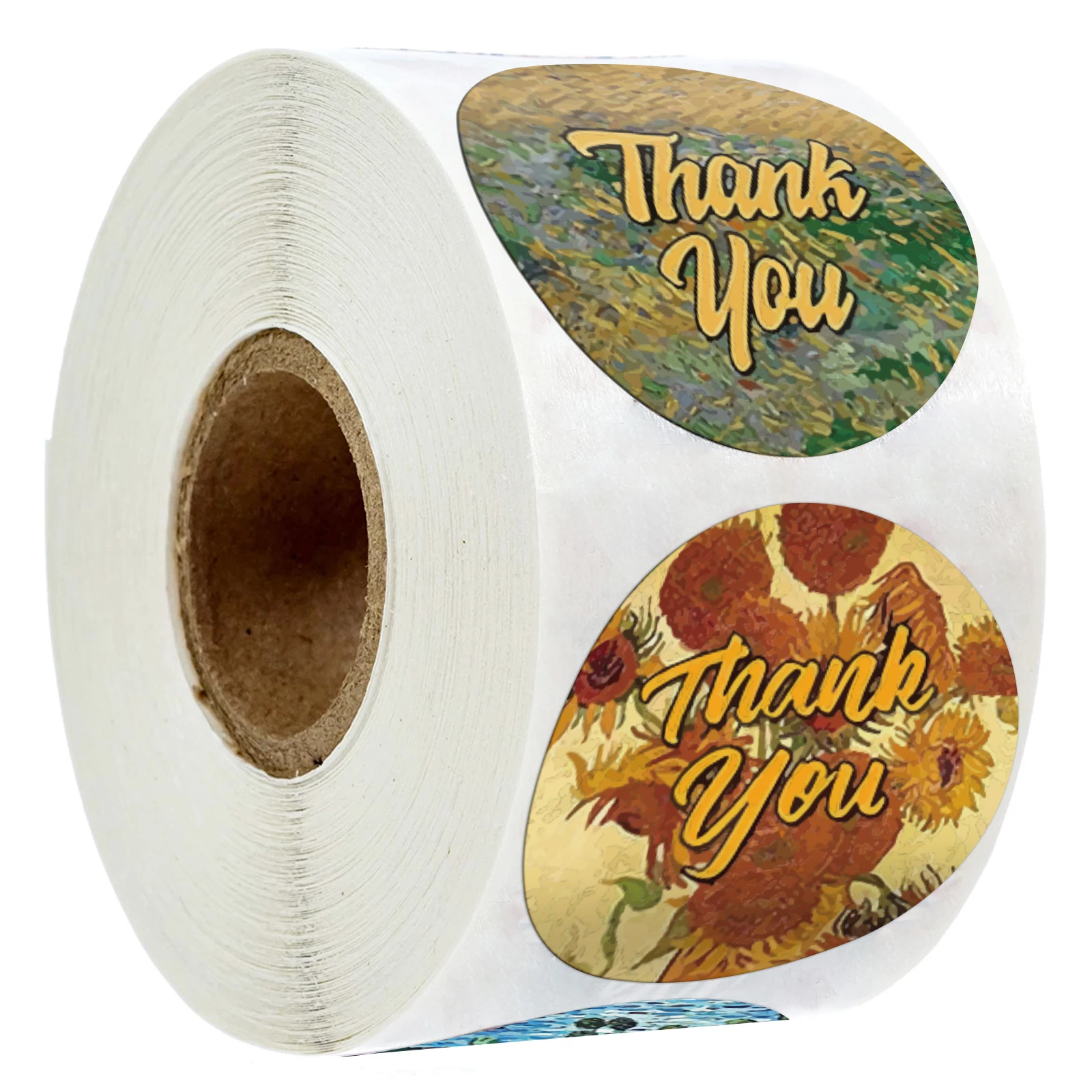 

500 pcs Cute Thank You Stickers birthday party stationery sticker 1 inch gift wrap sticker thank you sticker for sealing label