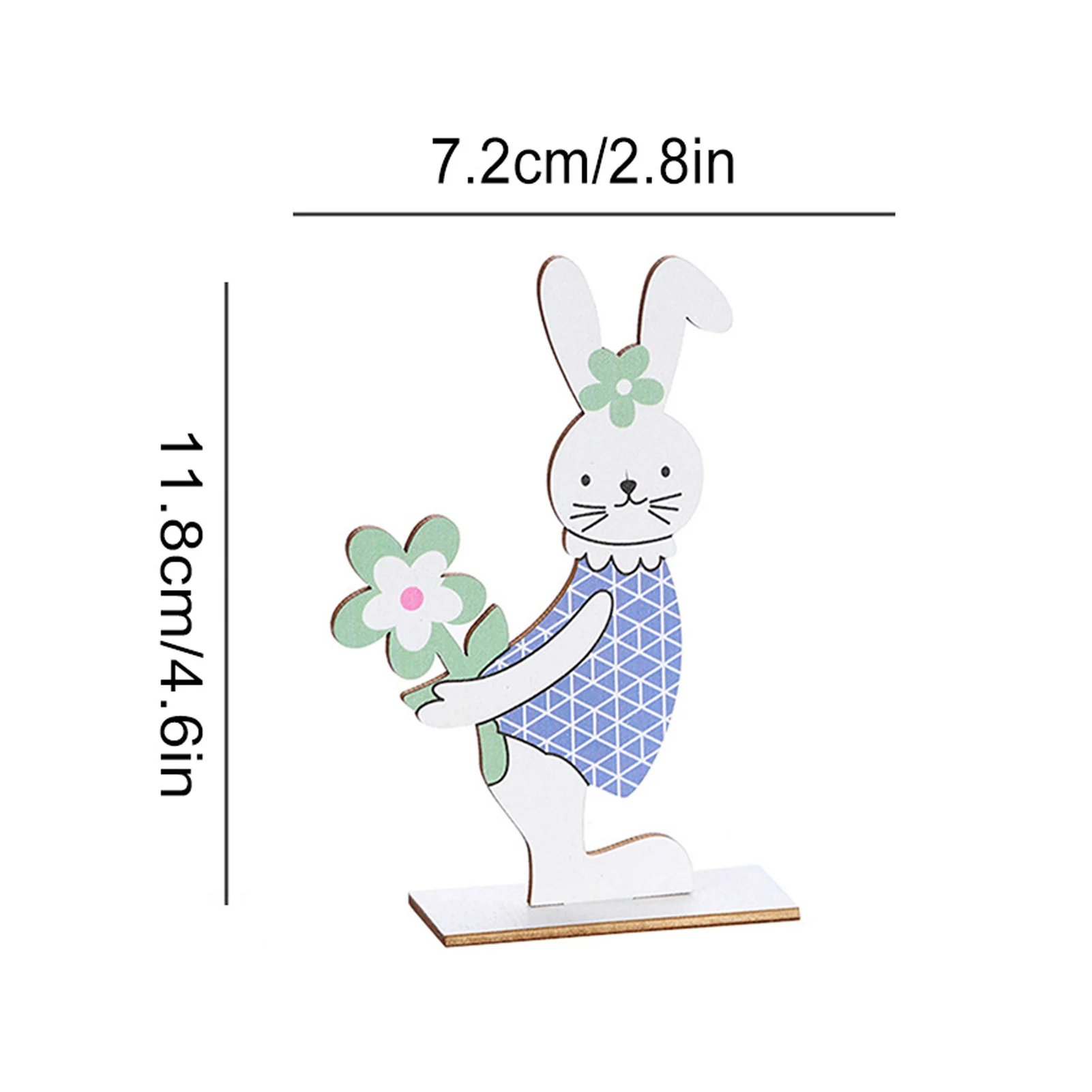 

Easter Decoration Rabbit Wooden Home Table Decor Wooden Ornaments Happy Easter Party Favors Toys For Children
