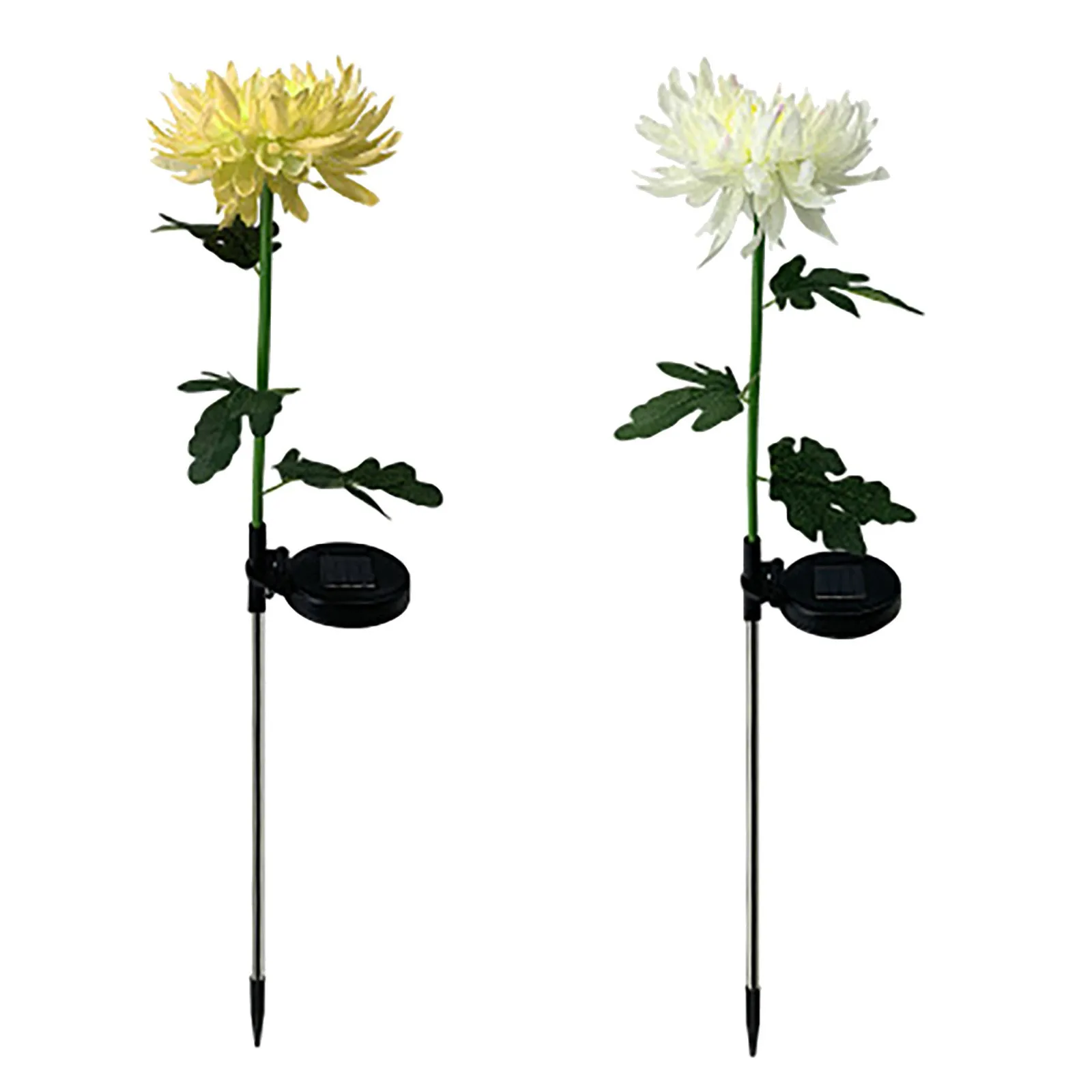 

1/2/3 Chrysanthemum Solar Light LED Lamp Outdoor Garden Simulation Flower Lawn Light Plug-In Garden Land Lamp Light Garden Decor