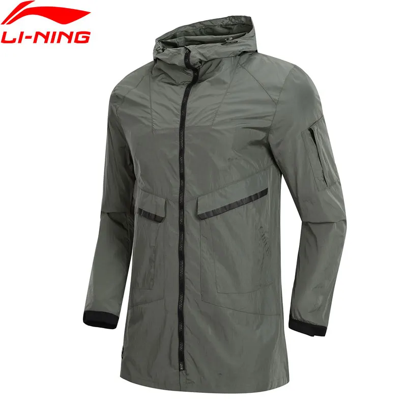 (Break Code) Мужская трендовая куртка Li Ning из 100% нейлона ветровка стандартного кроя с